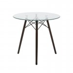 Mesa Oslo cristal nogal